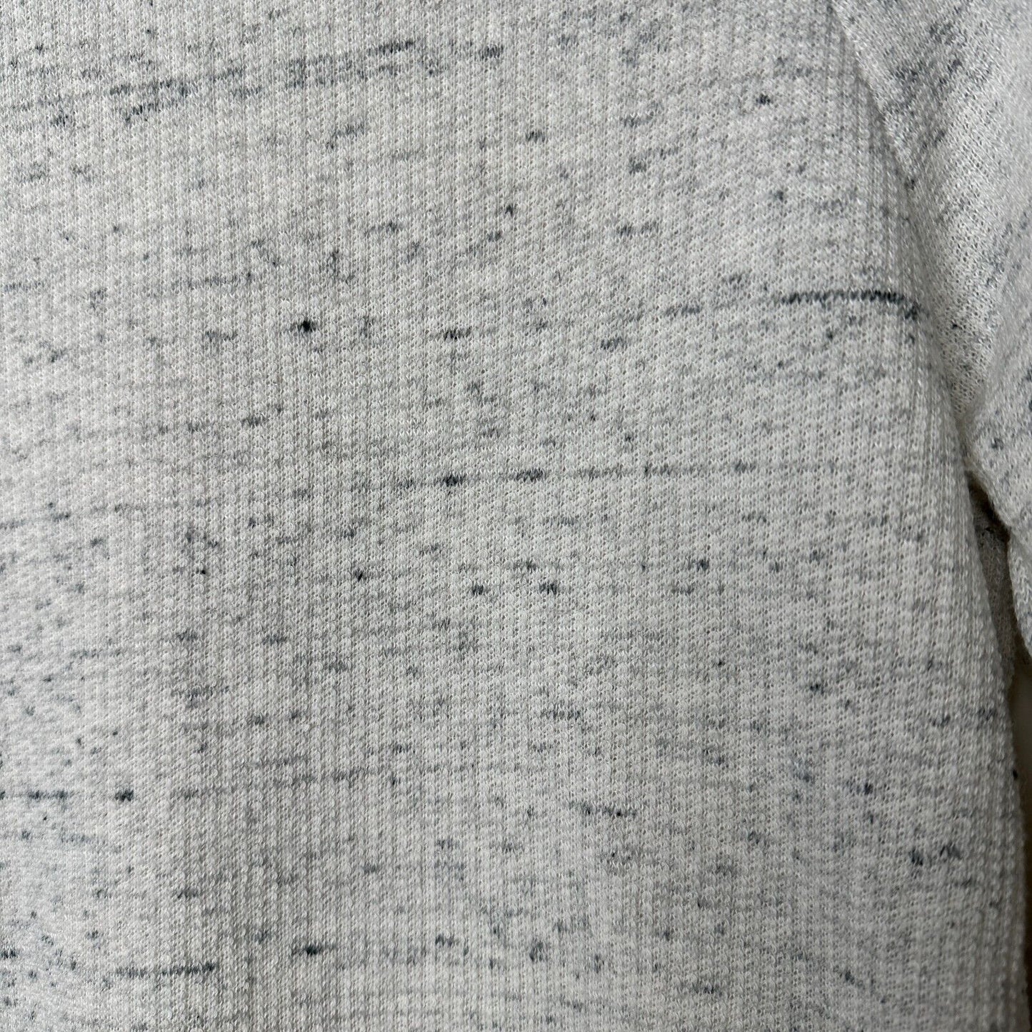 Peyton Jensen White-Gray Heathered Embroidered Rose Shoulder Sweater XS