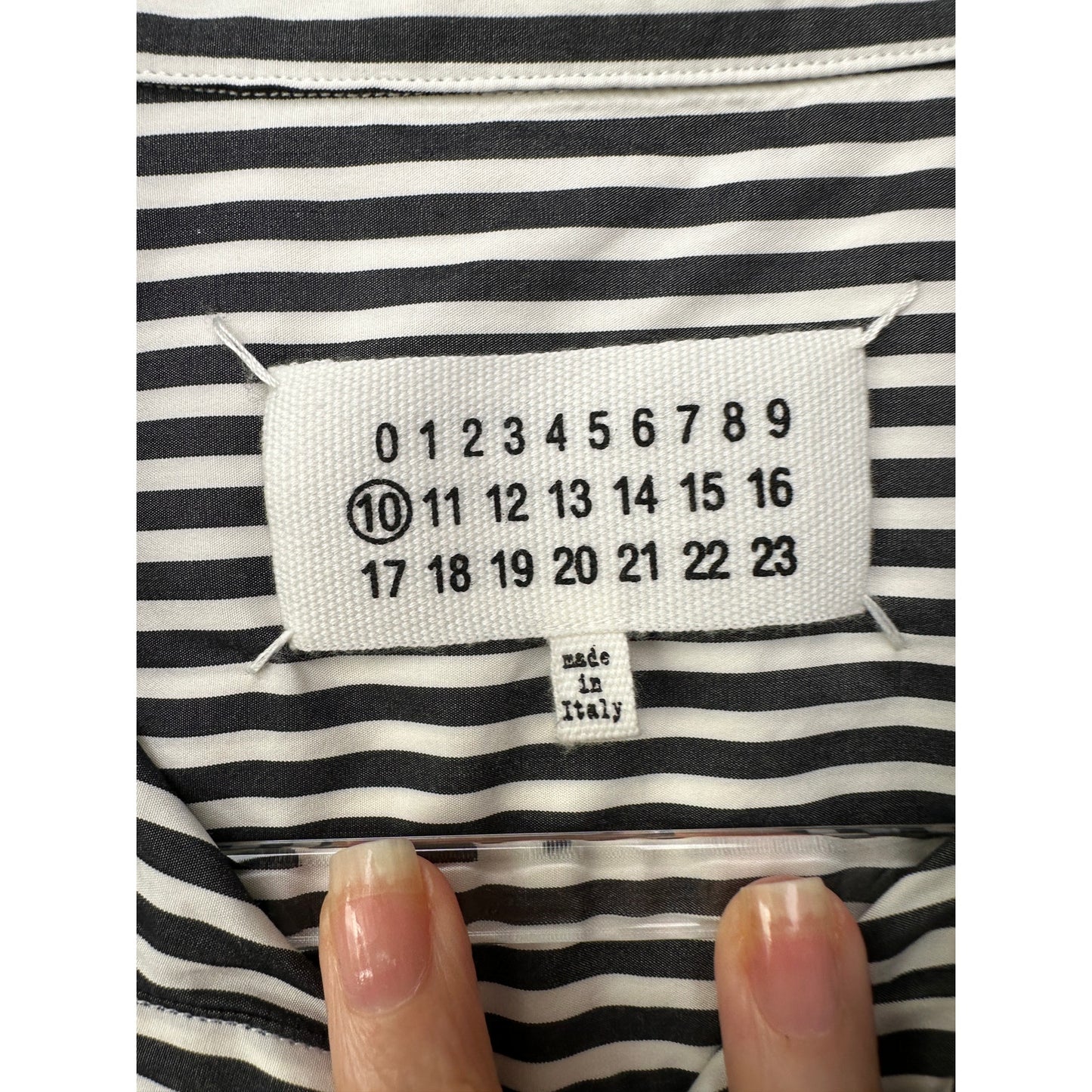 Maison Margiela Line 10 Oversized Striped Shirt Black/White Men’s US S (EU 38)
