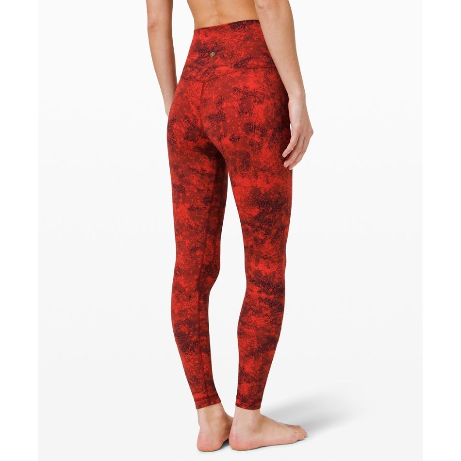 Lululemon Red & Black Align High Rise Full Length Yoga Pant 2