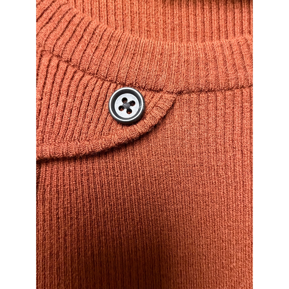 A.L.C. Rust Ribbed Cutout Button Sweater Women S