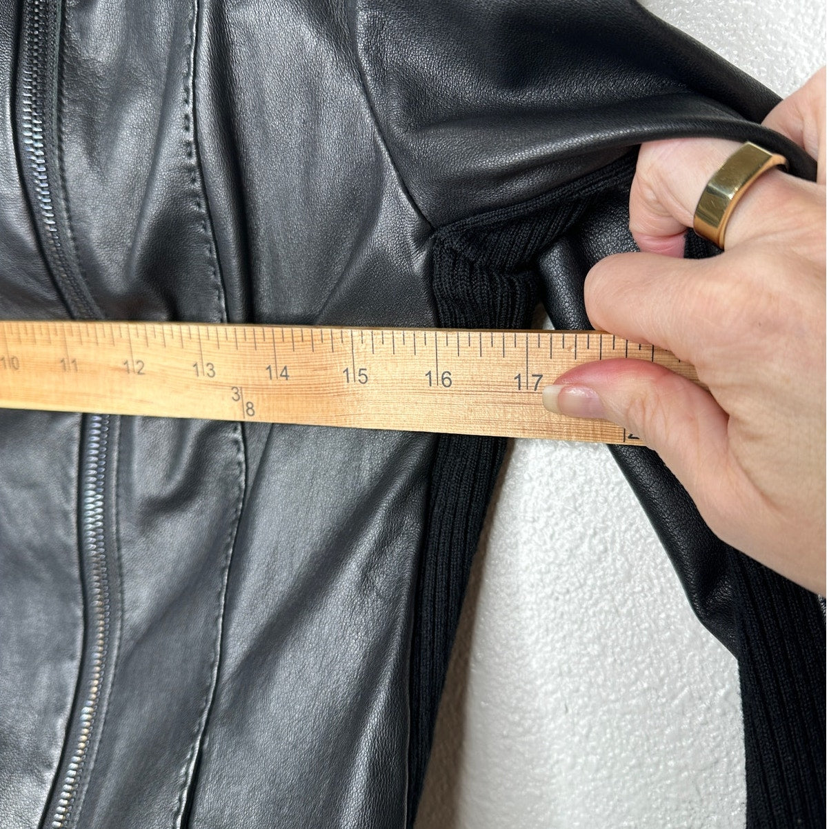 Vince Black Soft Lamb Leather Scuba Moto Jacket Asymmetrical Zip  S