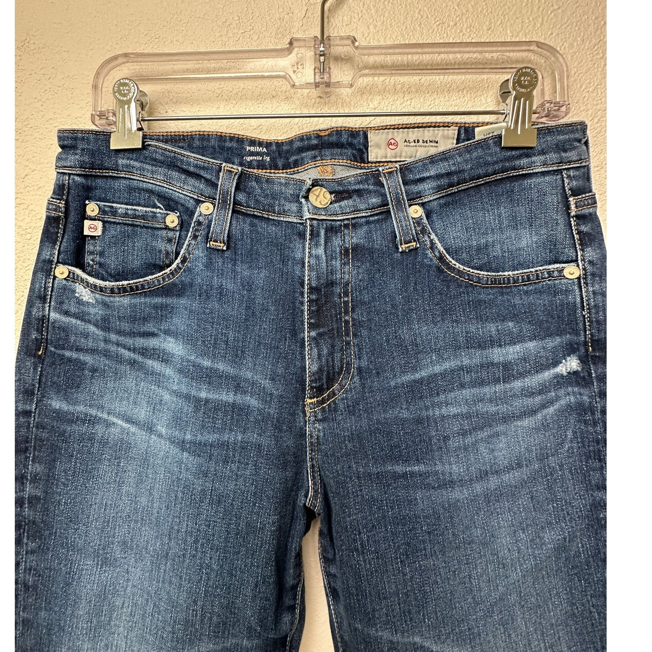 AG Adriano Goldschmied Prima Ankle Jeans Blue Cigarette Leg Sz 29