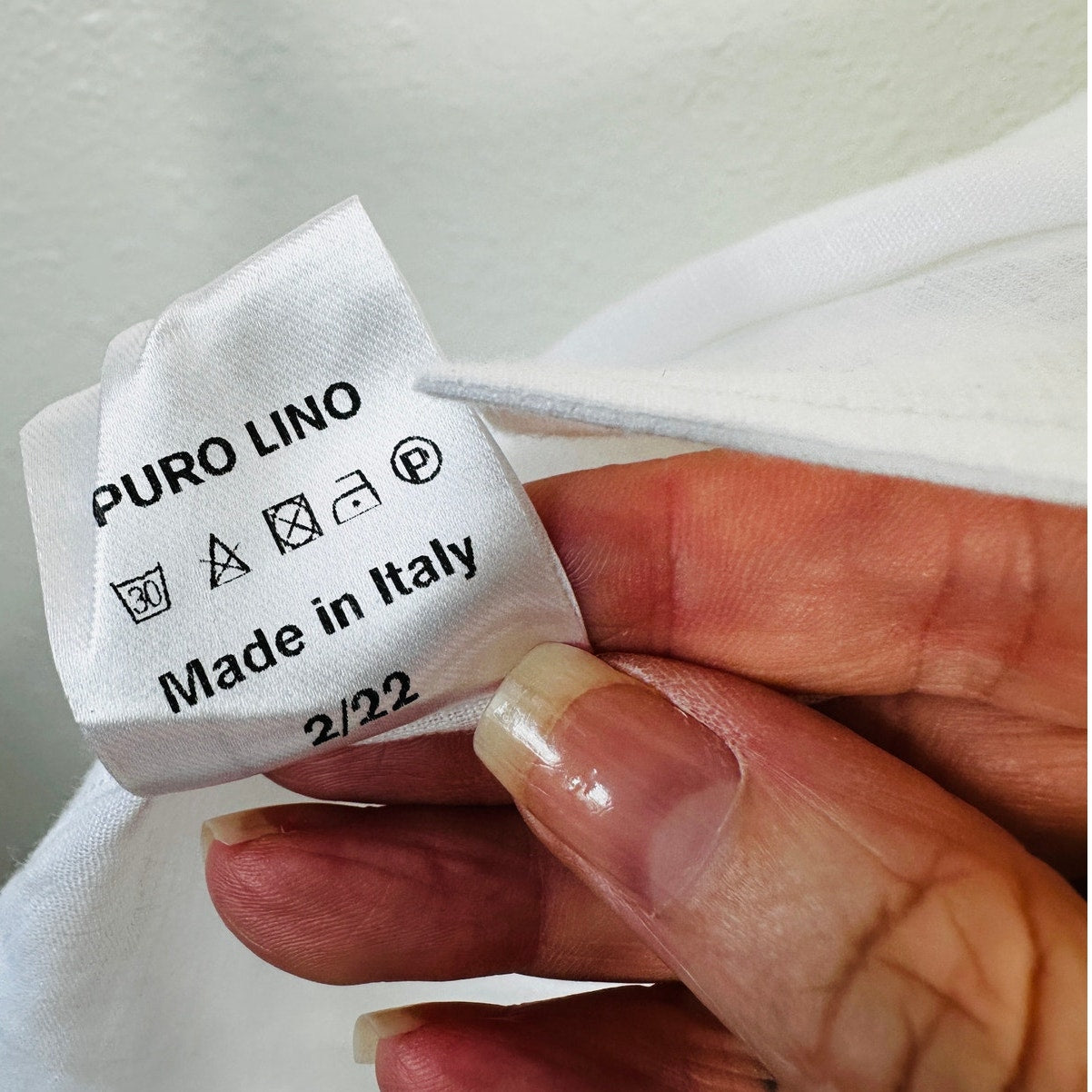 100% Capri Off White Dusty Blue Embroidered Pebble Rock Button Down Shirt XXL