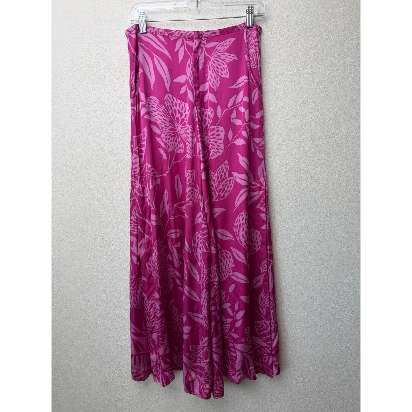 Poupette St Barth Pink Pants Womens S Wide Leg