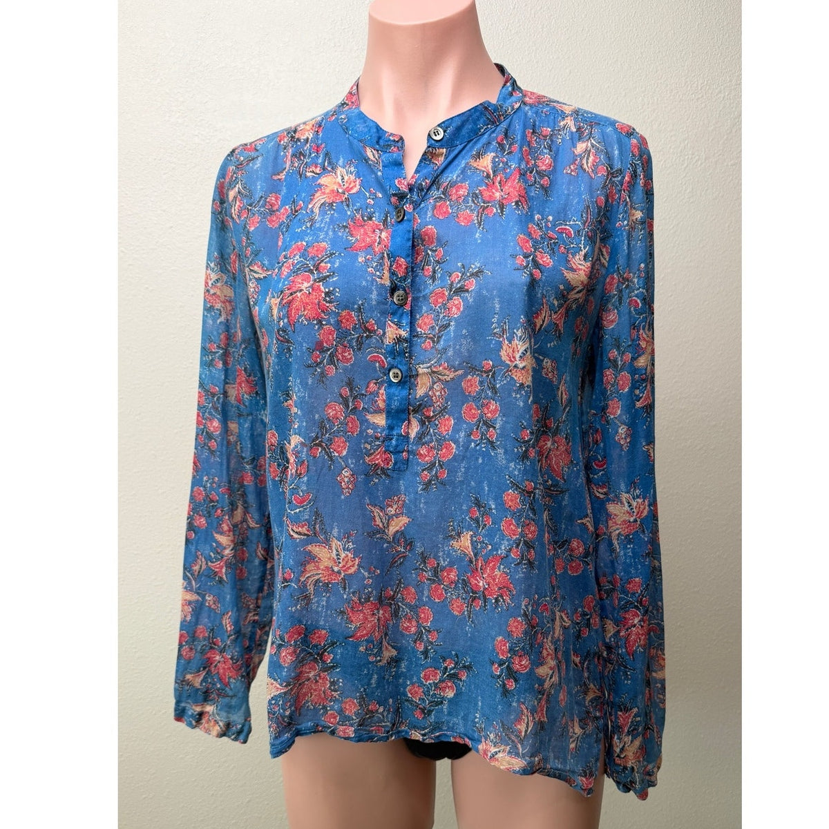 Isabel Marant Etoile Blue Floral Blouse Women FR 38/ US 6