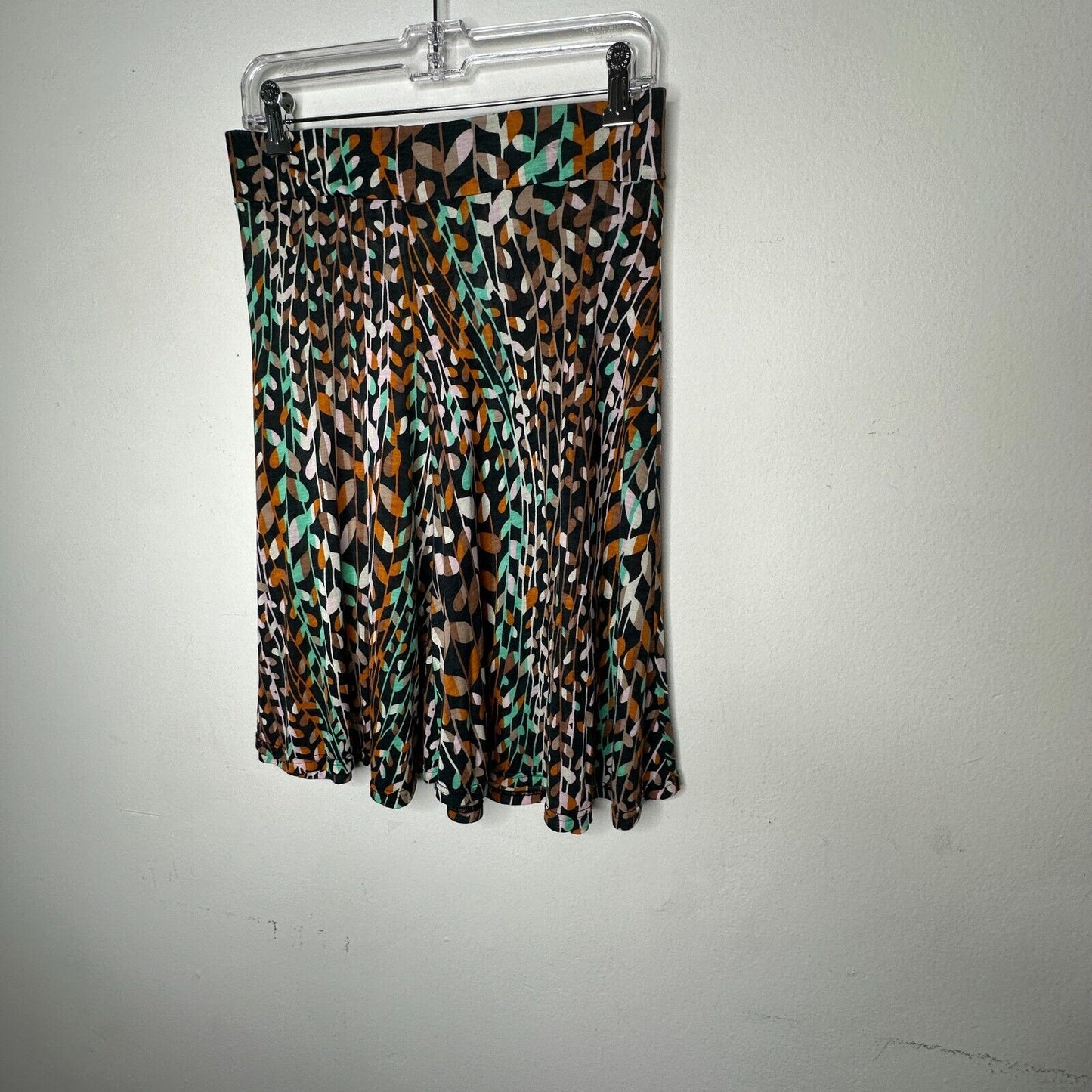 Vintage Y2K Stunning Missoni Teal White & Orange Abstract Floral Jersey Skirt 10