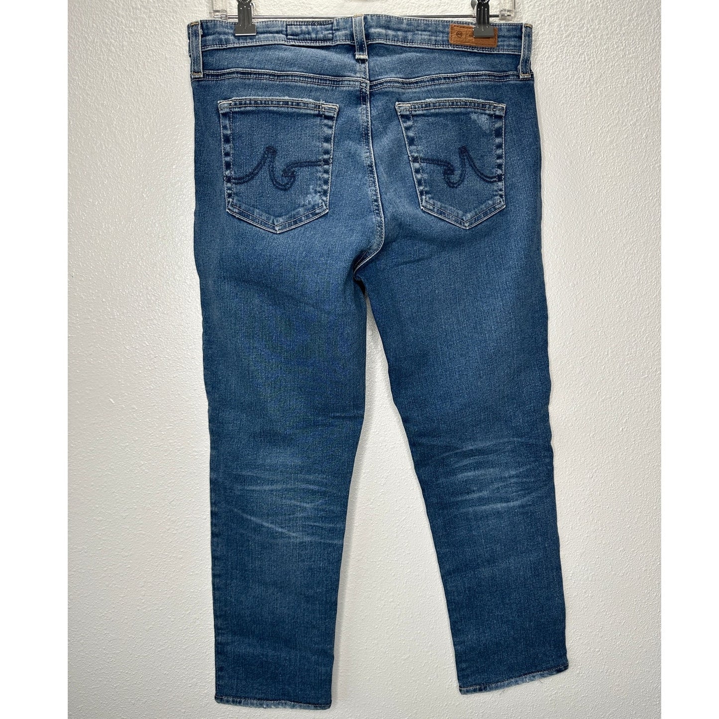 AG Muted Medium Wash Prima Crop Cigarette Leg Japanese Fabric Jeans 29