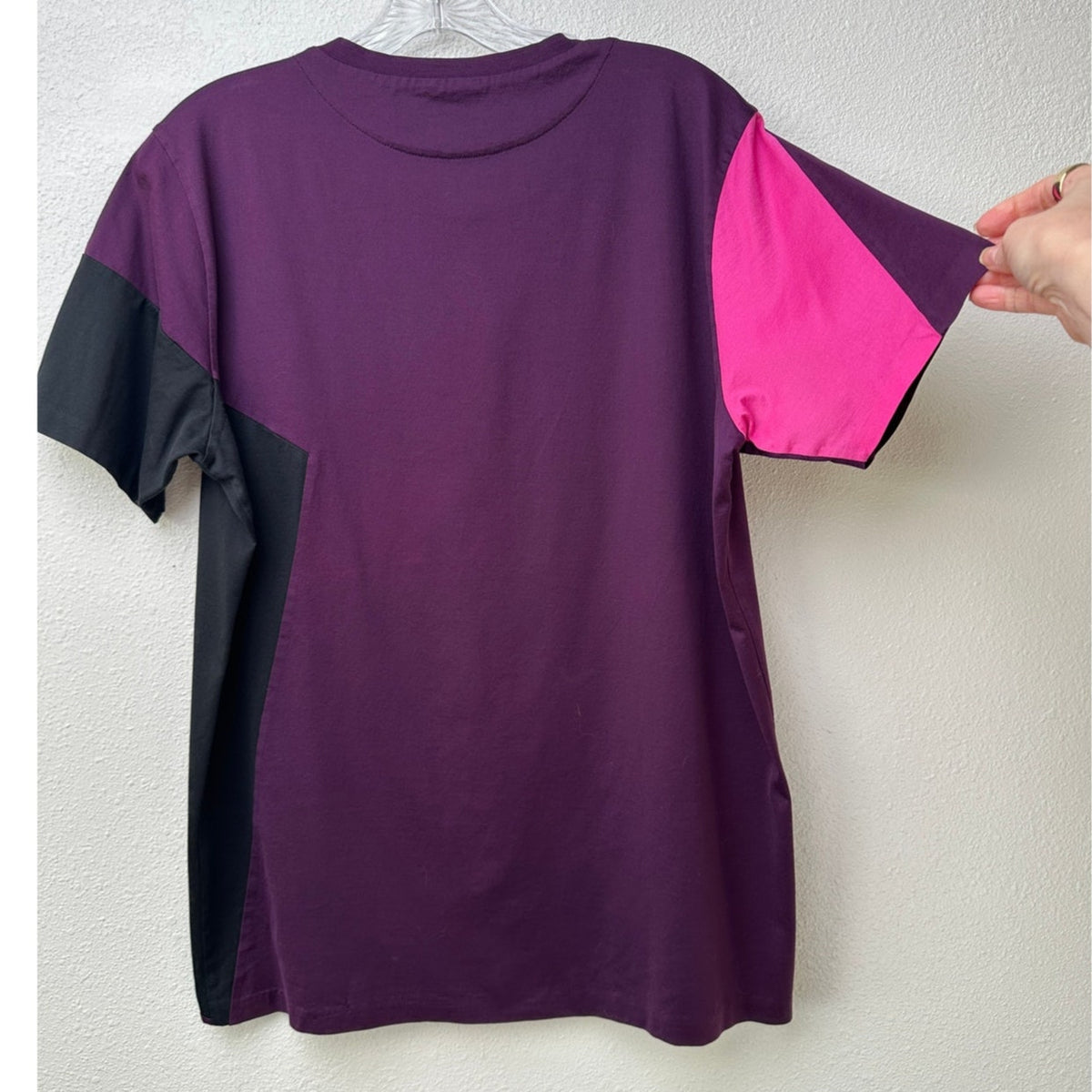 Paul Smith Tee Black Purple Womens US L Colorblock
