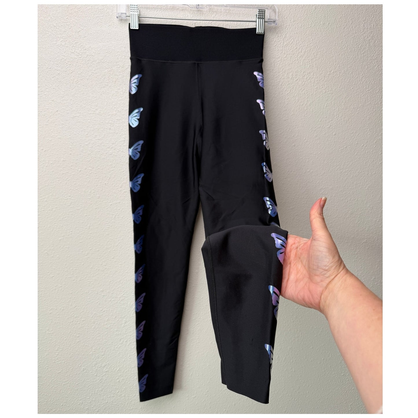 Ultracor Mariposa Butterfly Print High Rise Leggings Black Size M