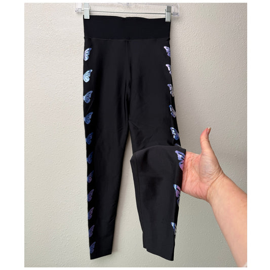 Ultracor Mariposa Butterfly Print High Rise Leggings Black Size M