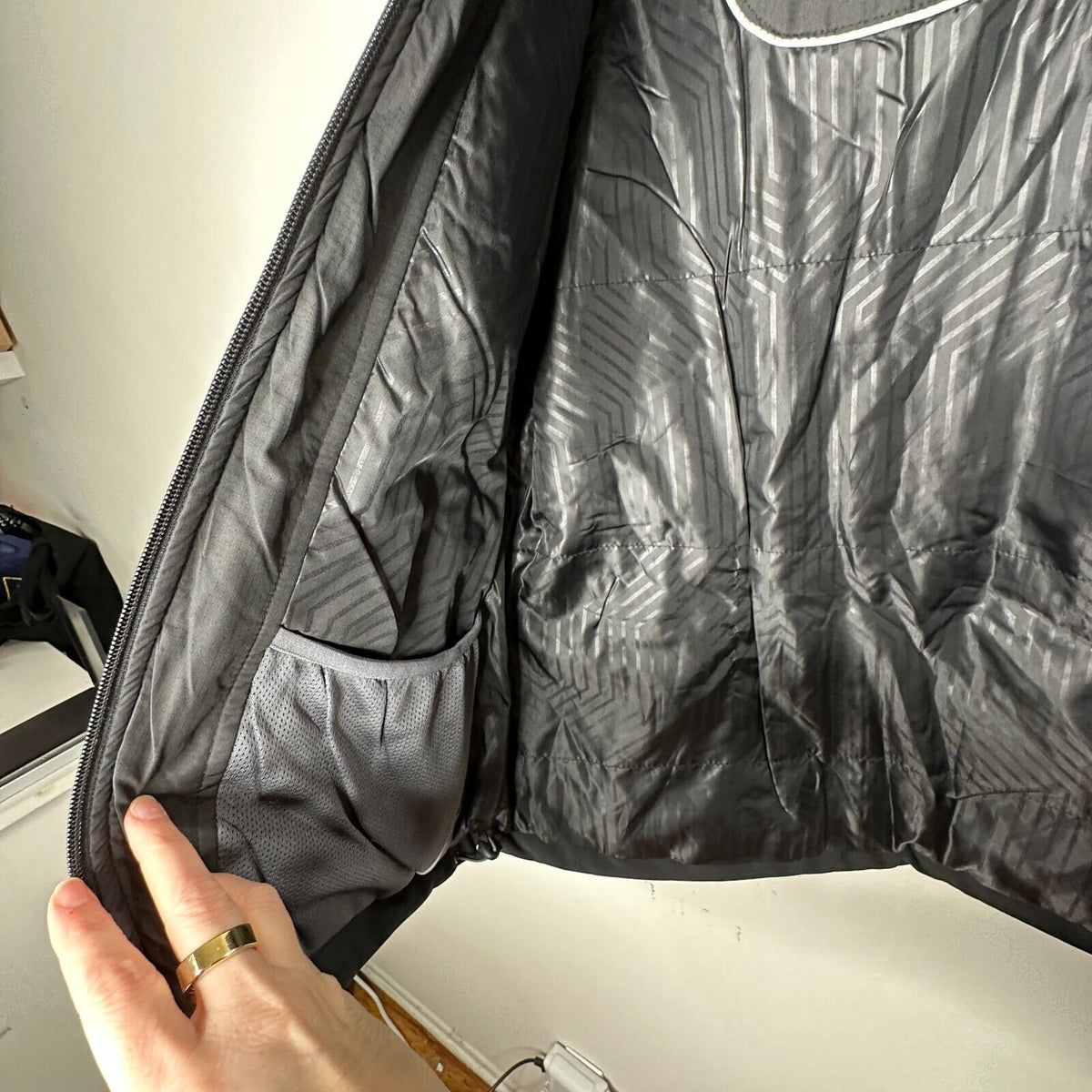 North End Sports Weather Technology Black High Collar Zip Jacket & Pockets S