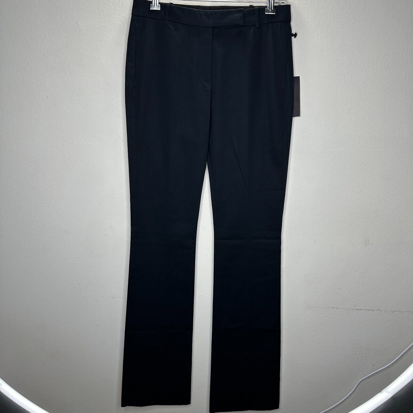 NWT Belstaff Midnight Black The Derby Classic Trouser Belt Loops Flare Legs 40