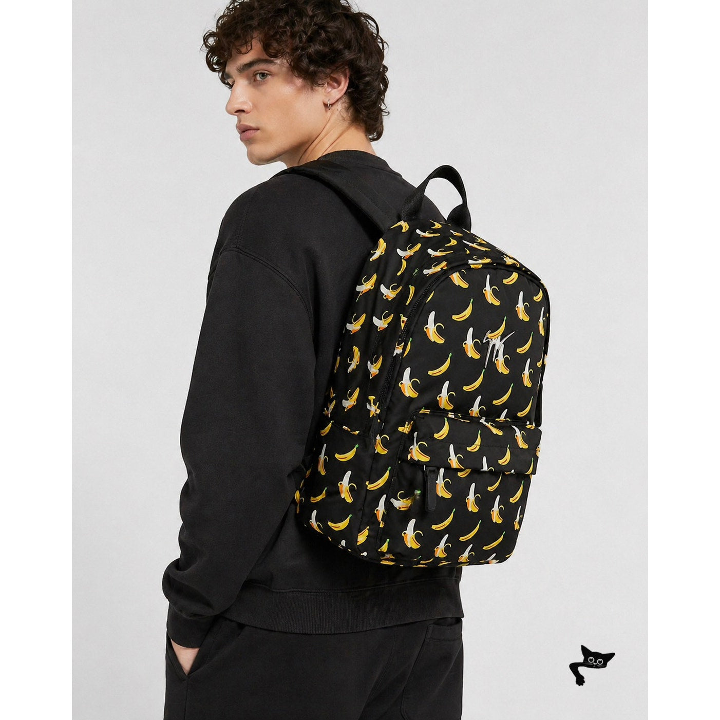 Giuseppe Zanotti Banana Print Nylon Backpack - Authentic Designer Luxury Bag