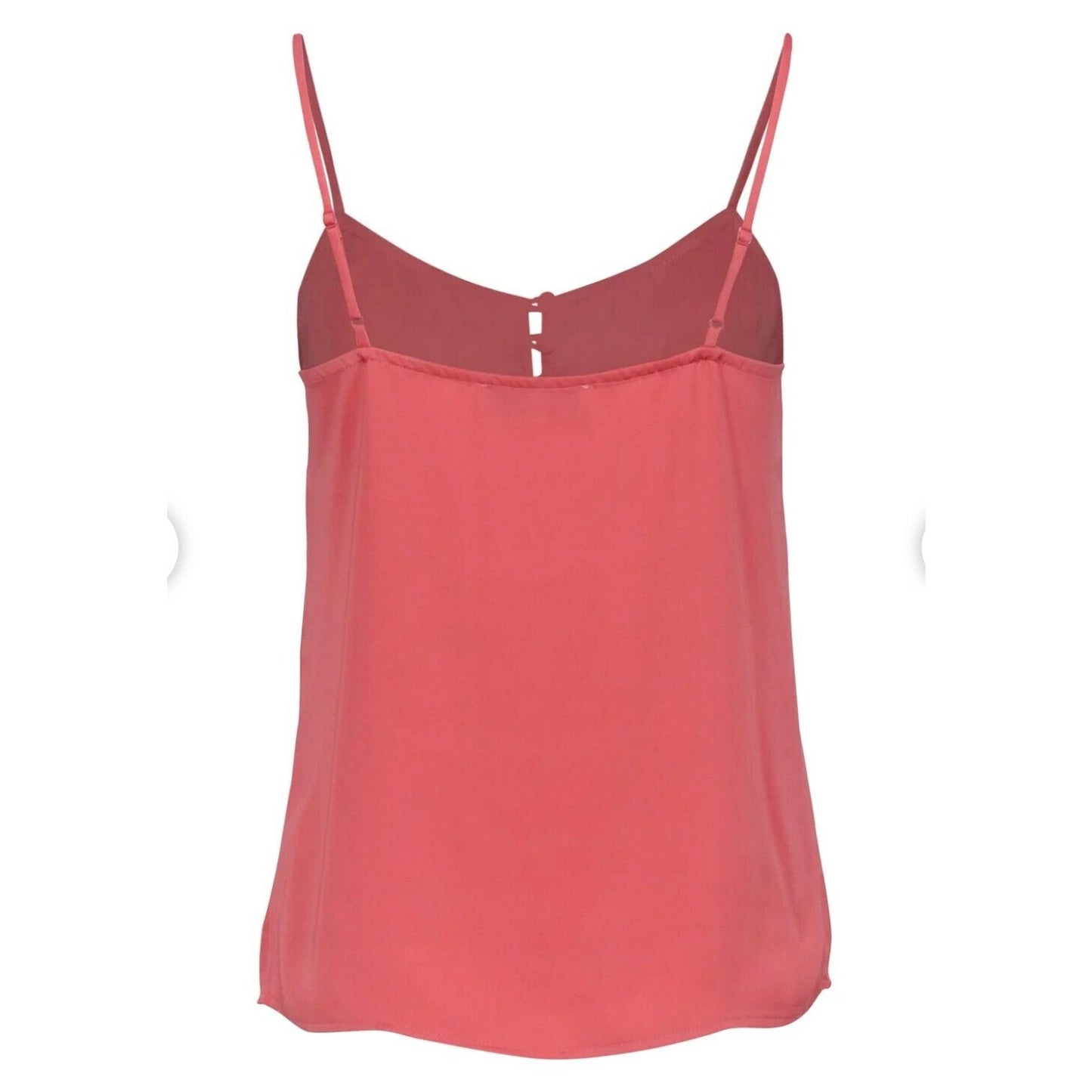 L'Academie Peach 5-Button Loop Close Knit Tank Adjustable Straps Cami Top L