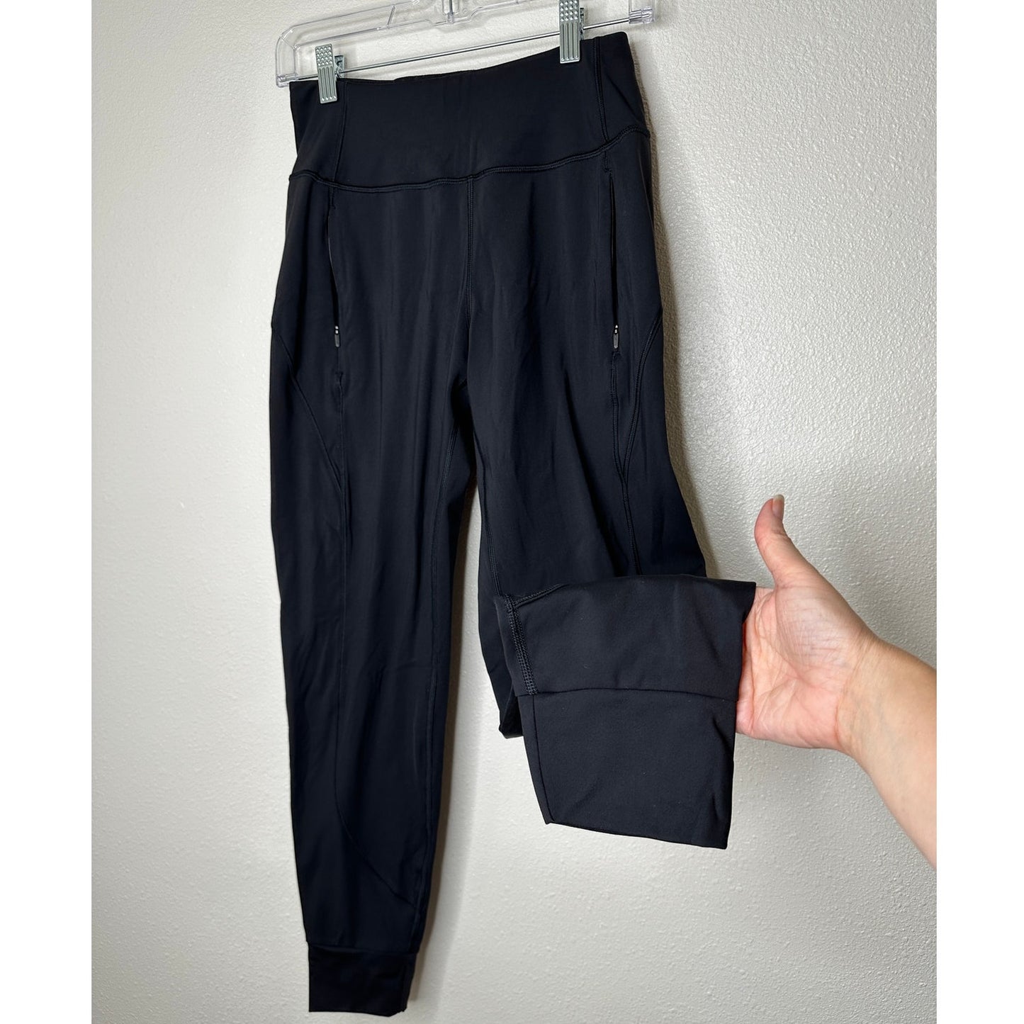 Athleta Black Distant Jogger High Rise Zip Pockets Yoga Pants XXS