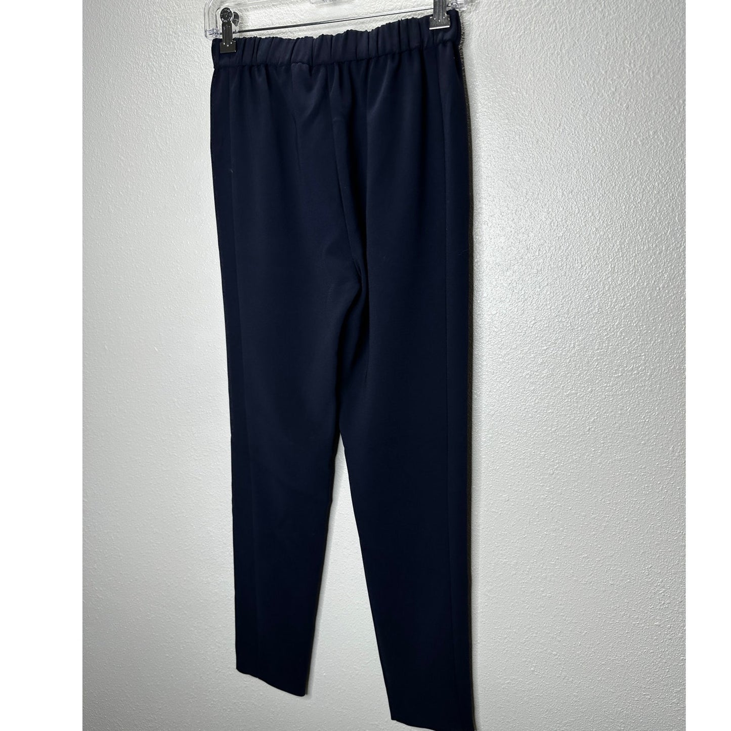 Theory Thorene Black Crepe Pocketed Pull On Slacks P XS