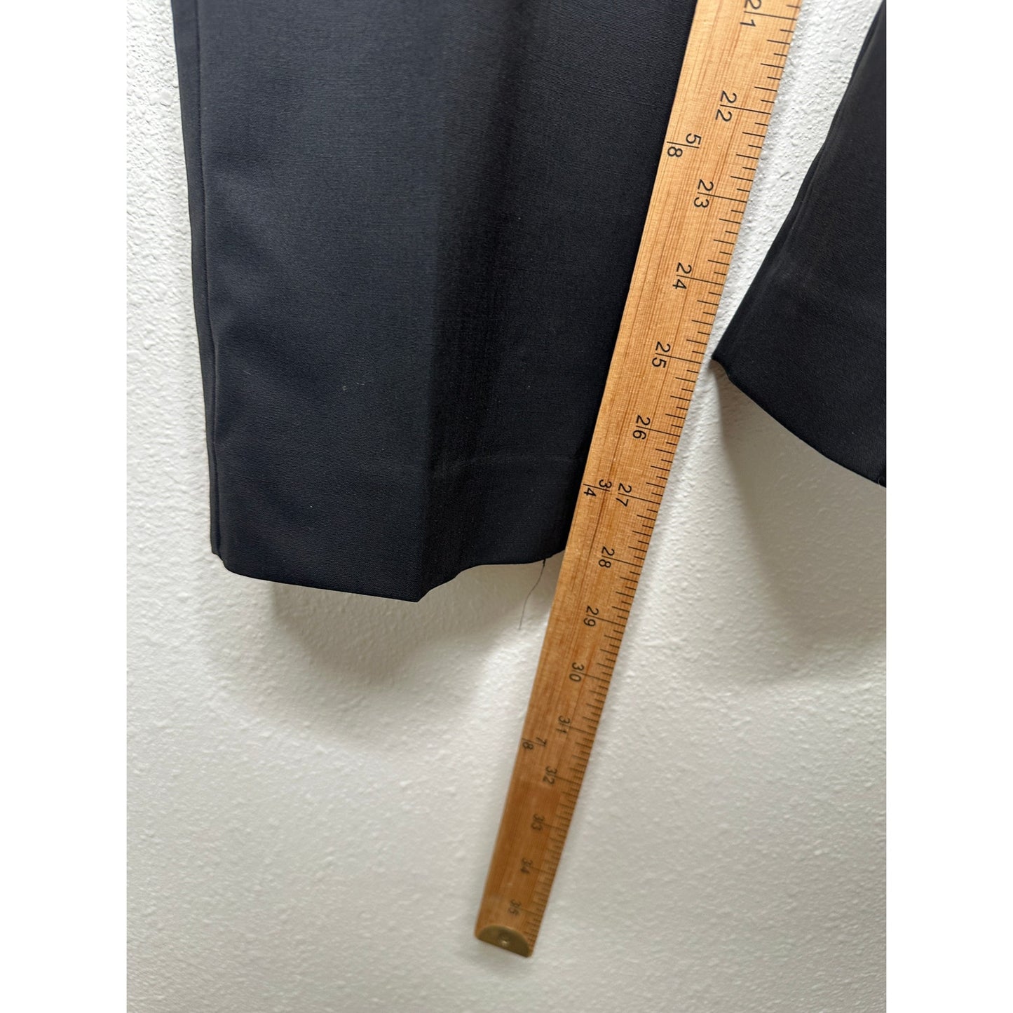 Theory Black Testra 2B Straight Leg Wool Blend Trouser Pants 8