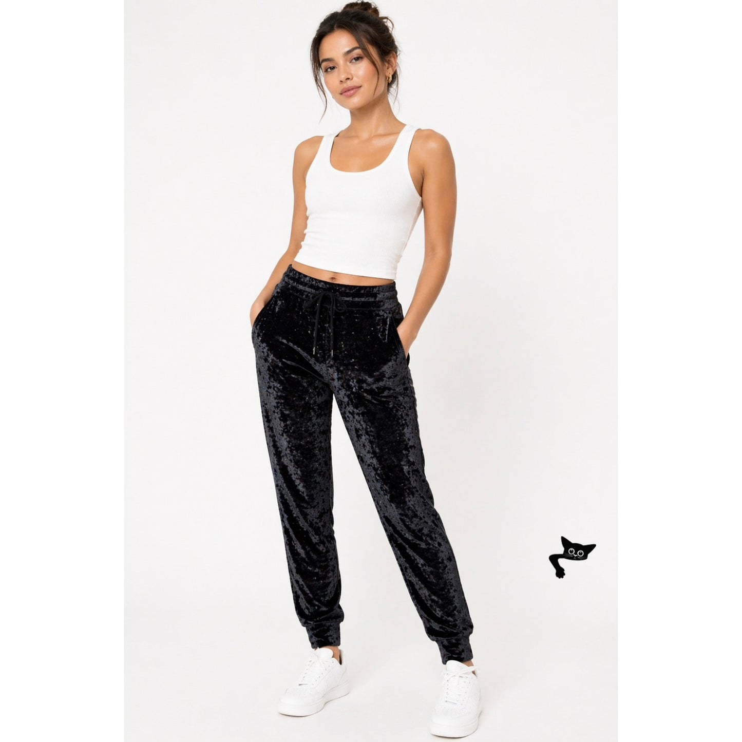 Lululemon Ready to Crush Velvet Jogger Pants Black Women's Size 4