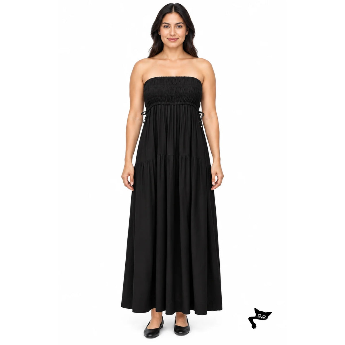 NWT Elan Black Convertible Dress Maxi Skirt Women M