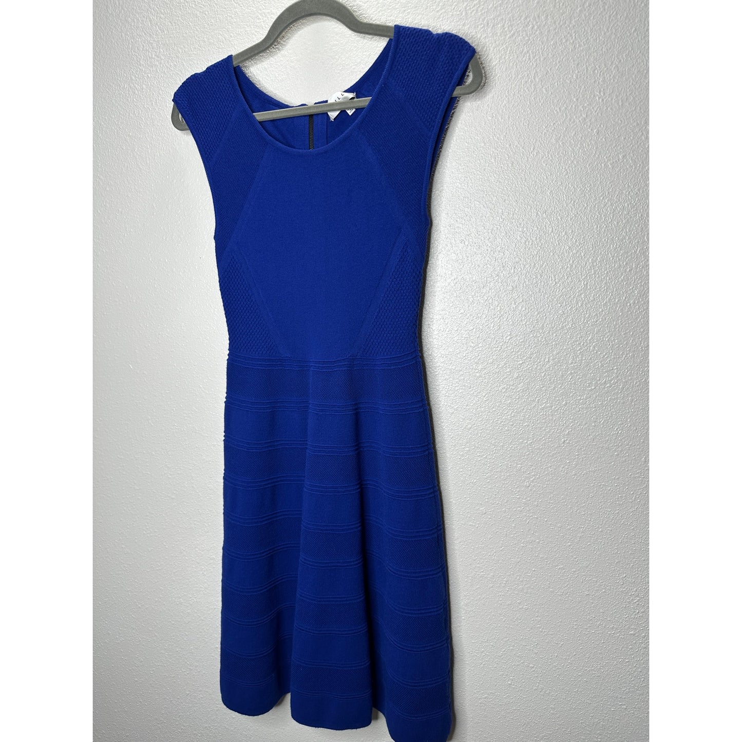 Milly Royal Blue Round Neck Sleeveless Fit & Flare Dress P 2