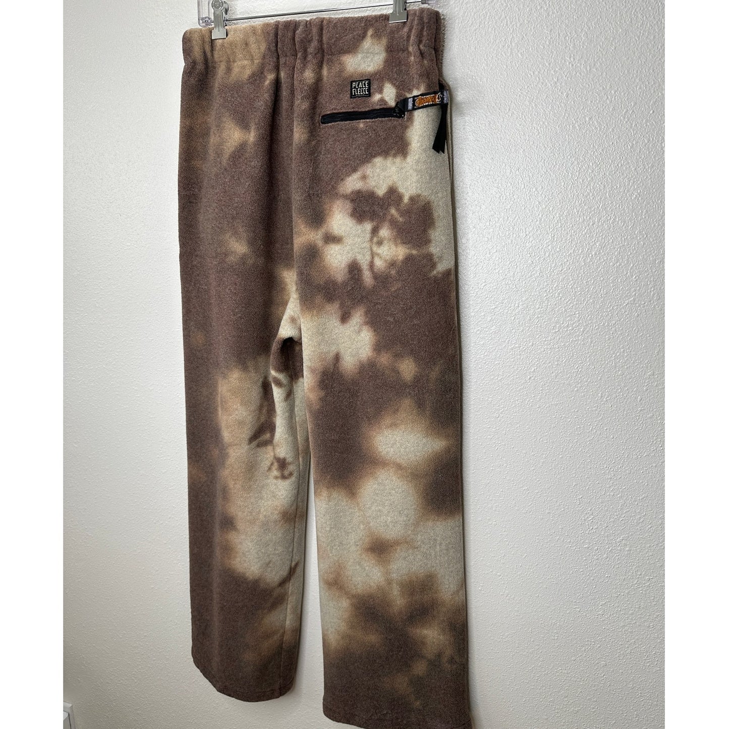 Kapital Peace Fleece Smoky Tan & Brown Tie Dye Easy Jogger Pant 3 Large