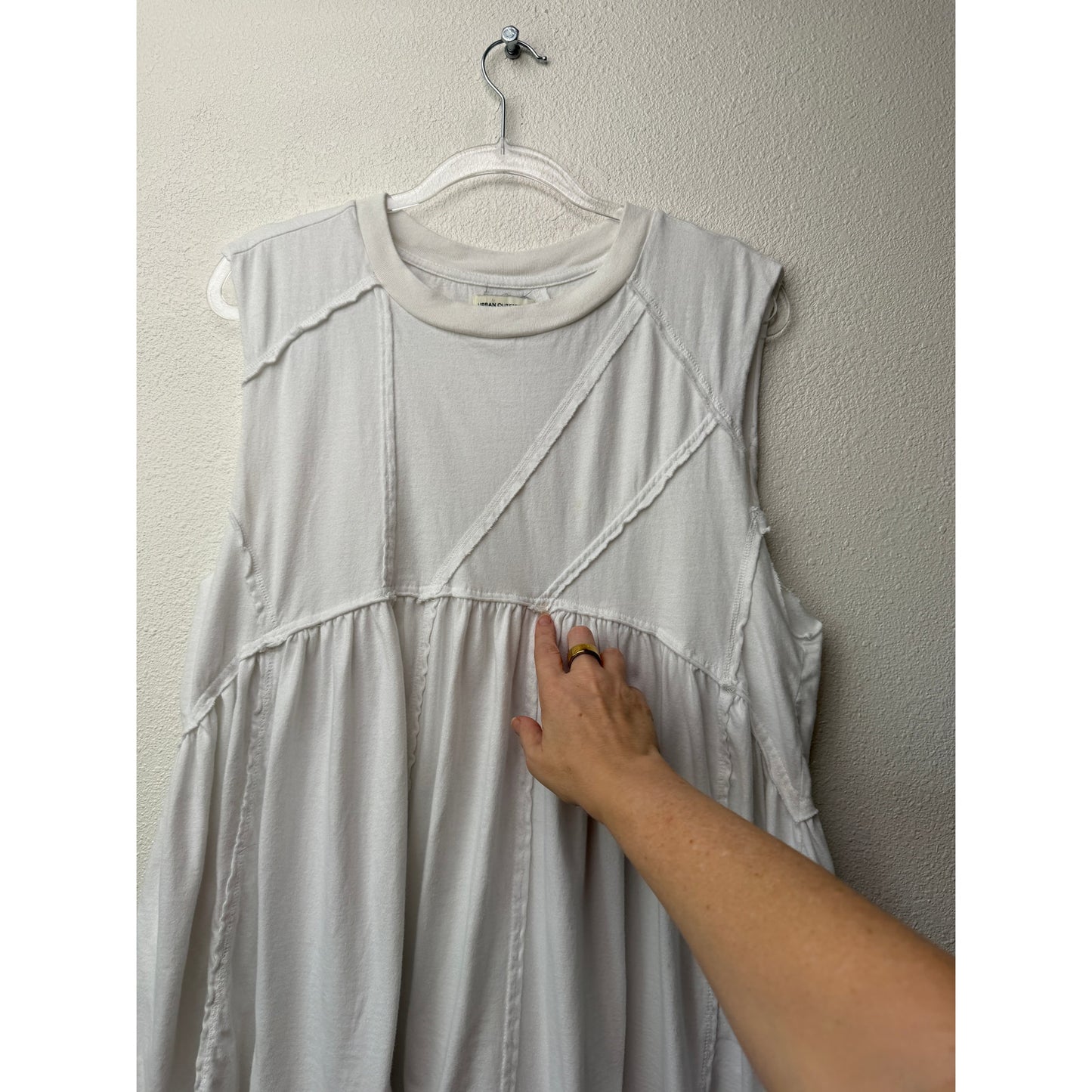 Urban Outfitters Stevie White Babydoll Dress Women's M