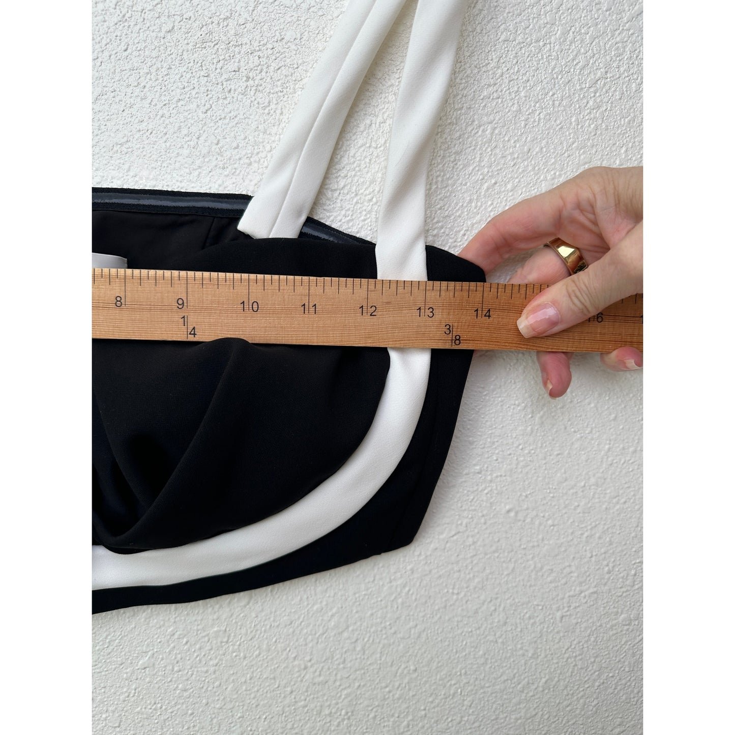 Mônot Black White Contrast Bustier Bra Crop Top Women’s Size 6