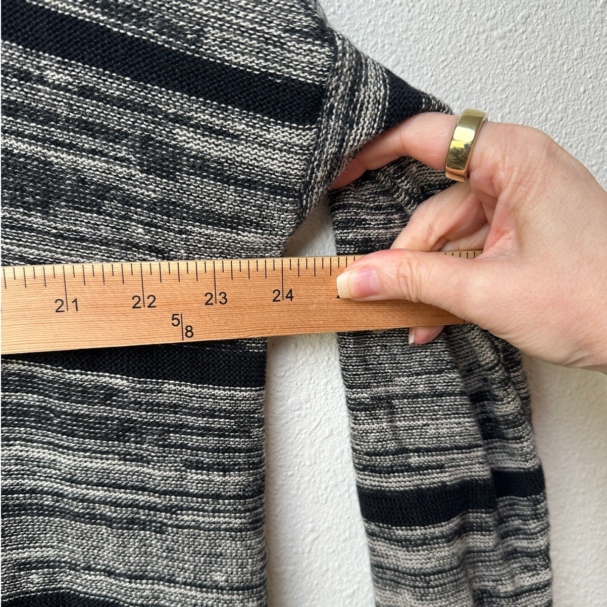 Eileen Fisher Organic Linen Striped Sweater L