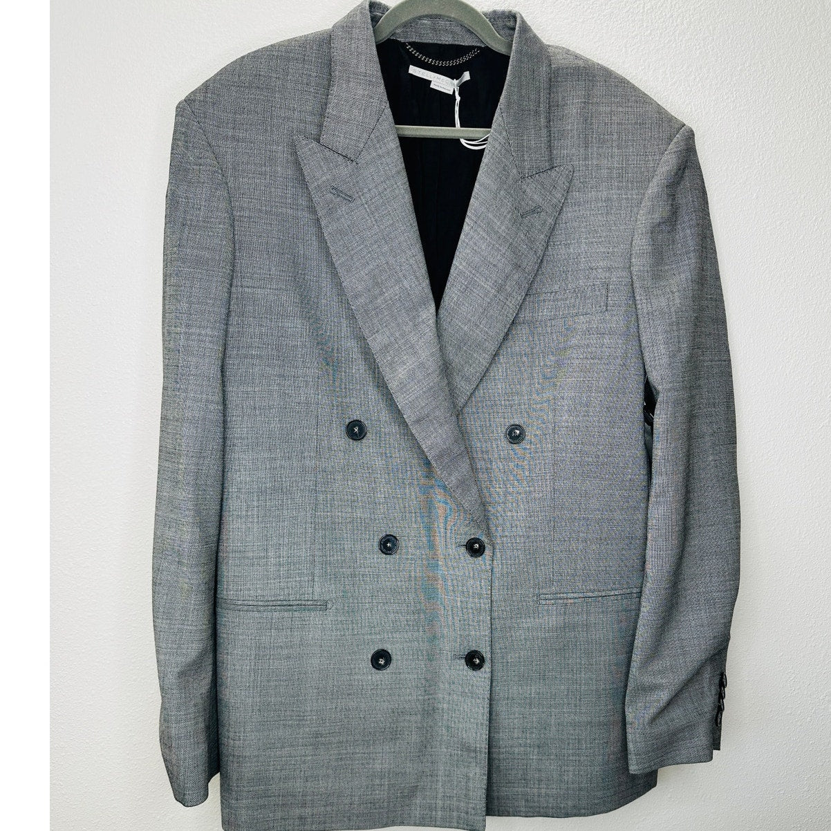 NWT Stella McCartney Black & White Oversized Double Breasted Blazer 48 / 12