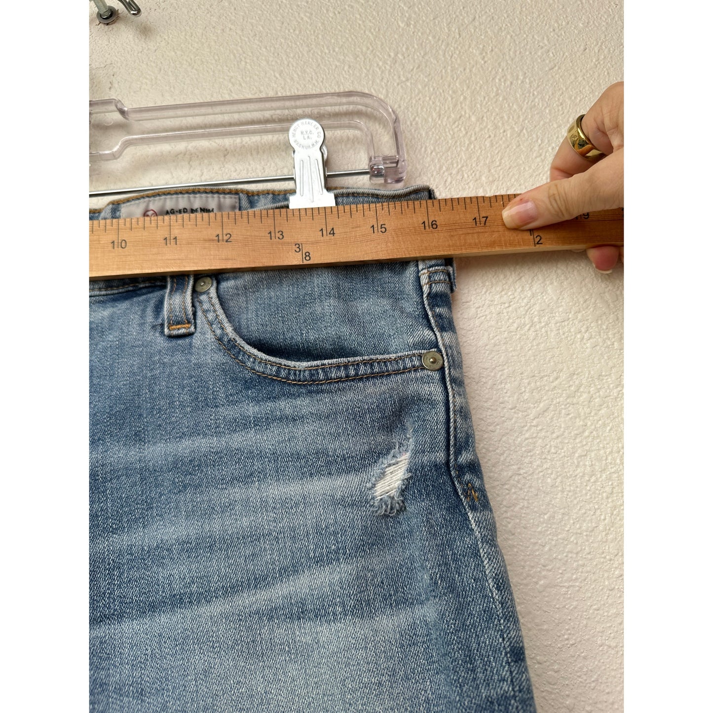 Adriano Goldschmied The Prima Crop Jeans Light Blue Women’s 31 Distressed