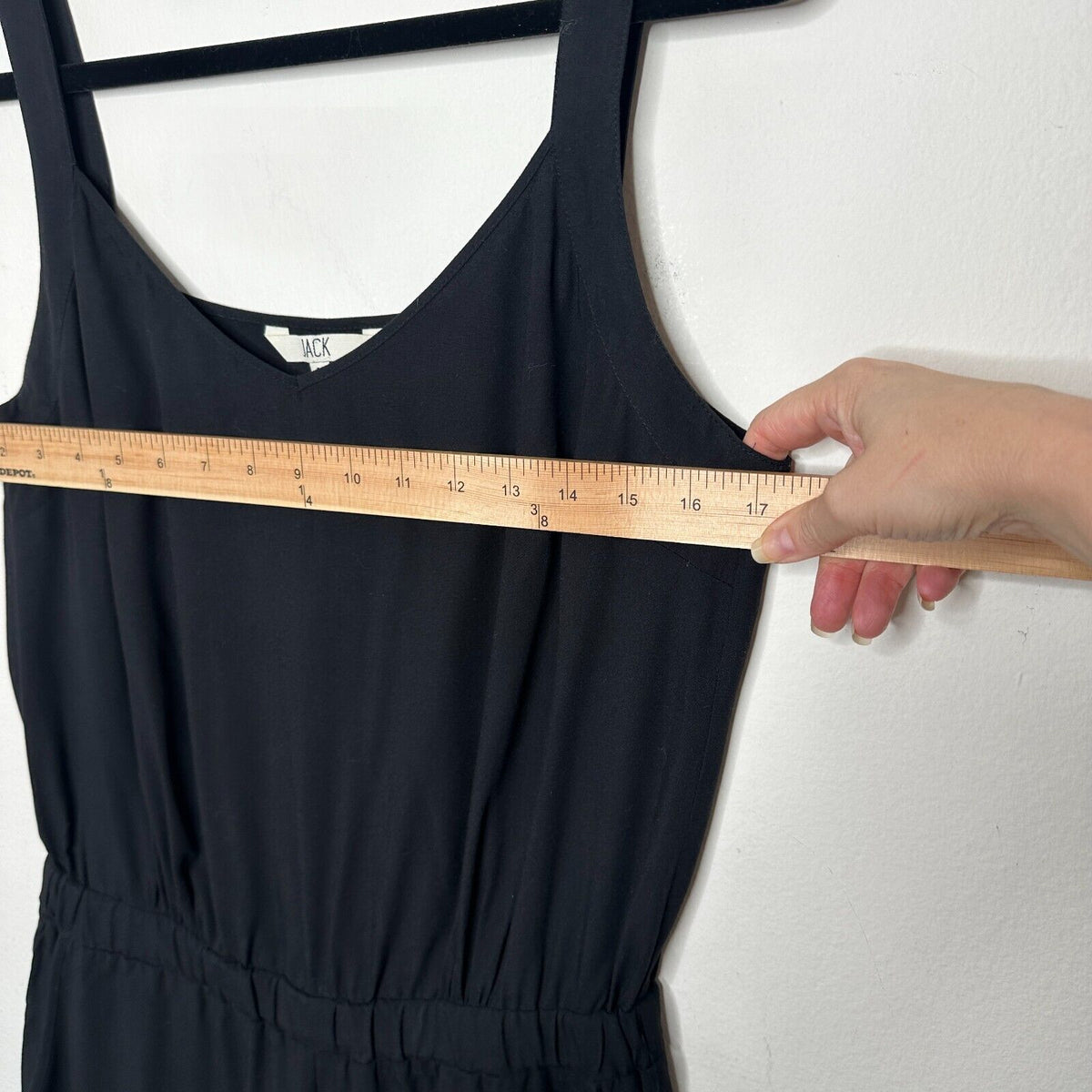 Jack Black Rayon Overall Jumper V-Neck Elastic Waist Side Slash Pockets Small