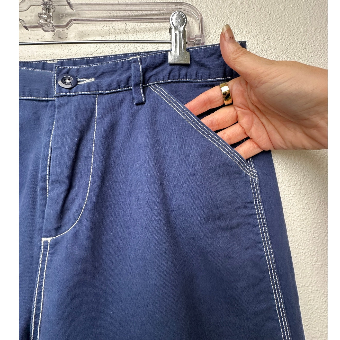 NWT G1 Goods Paper Boy Pant Navy Work Jeans Women’s Size 10 Straight