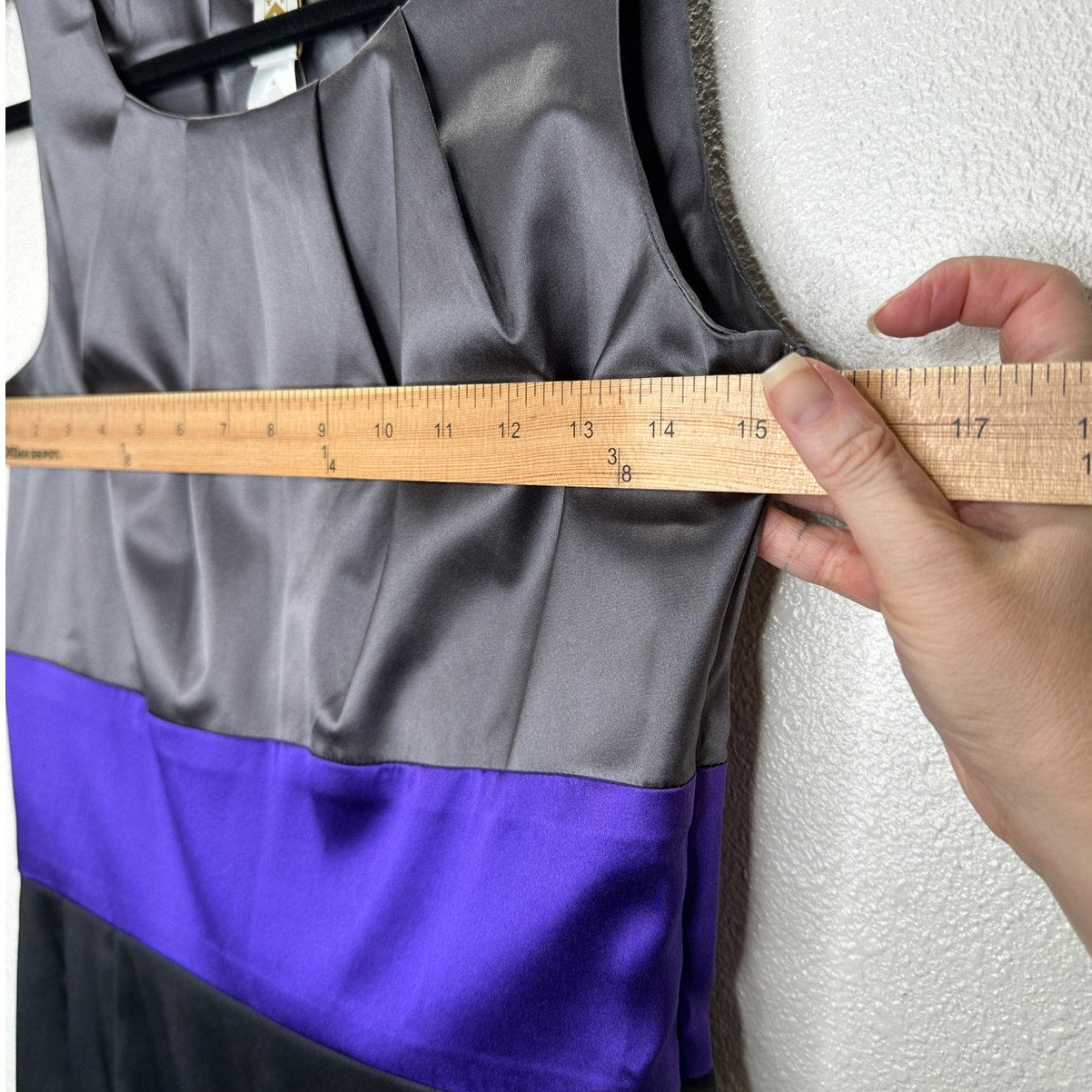 NWT Abaete Silk Gray Purple Black Camilla Sleeveless Colorblock Dress 2