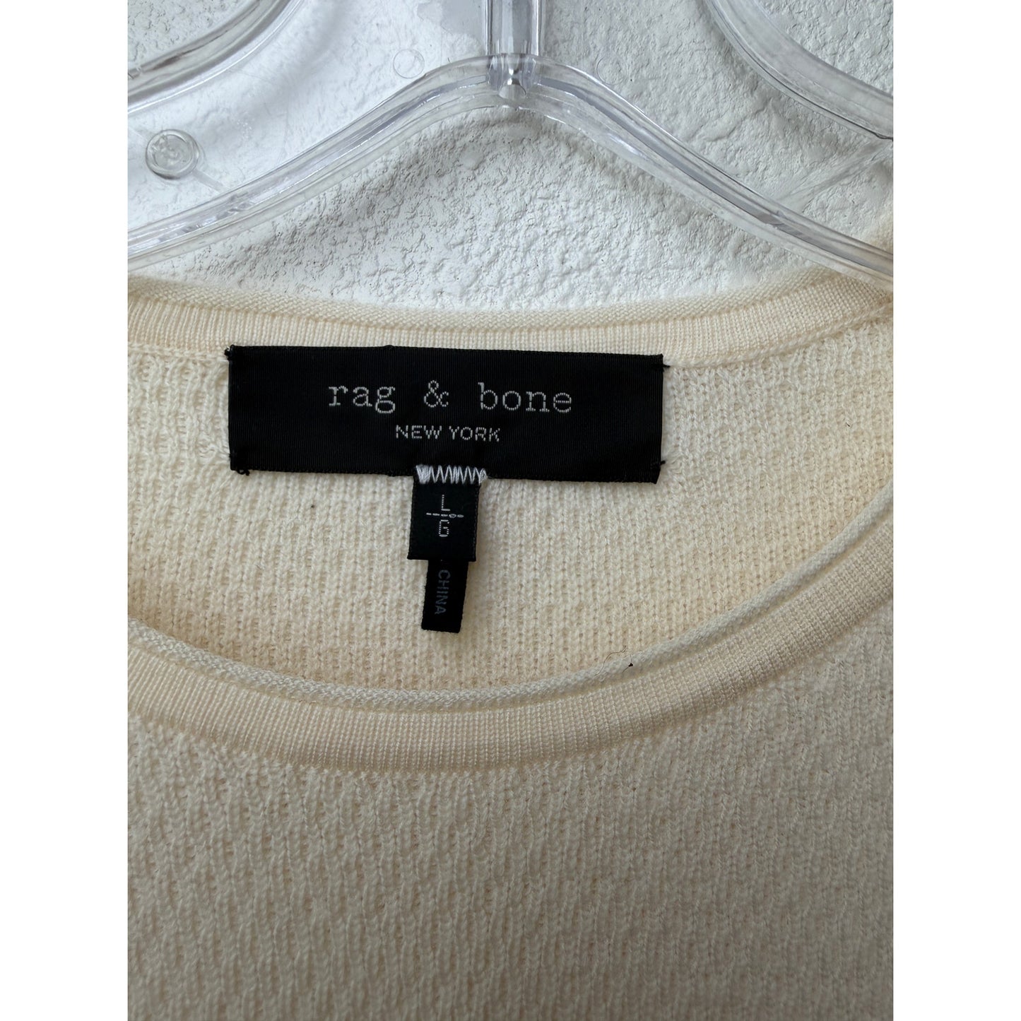 Rag & Bone Cream Waffle Knit Sweater Women’s L