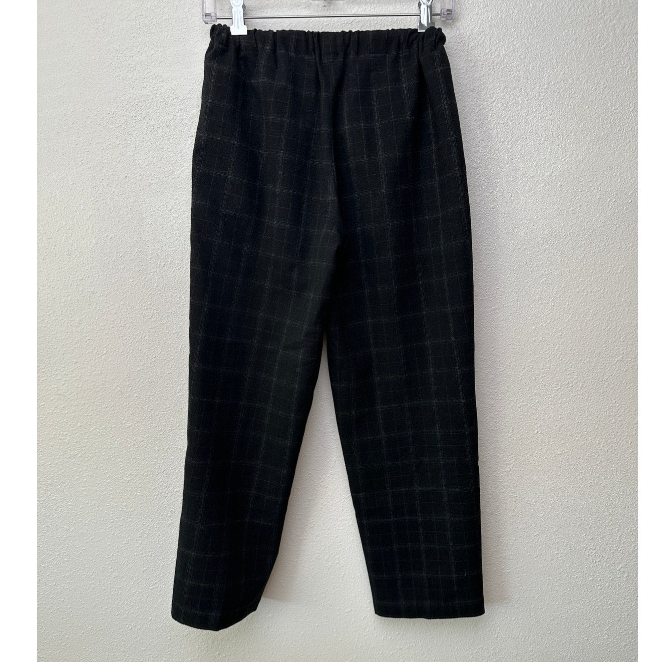 The Group Babaton Women’s Black Plaid Jogger Trousers US XS Drawstring