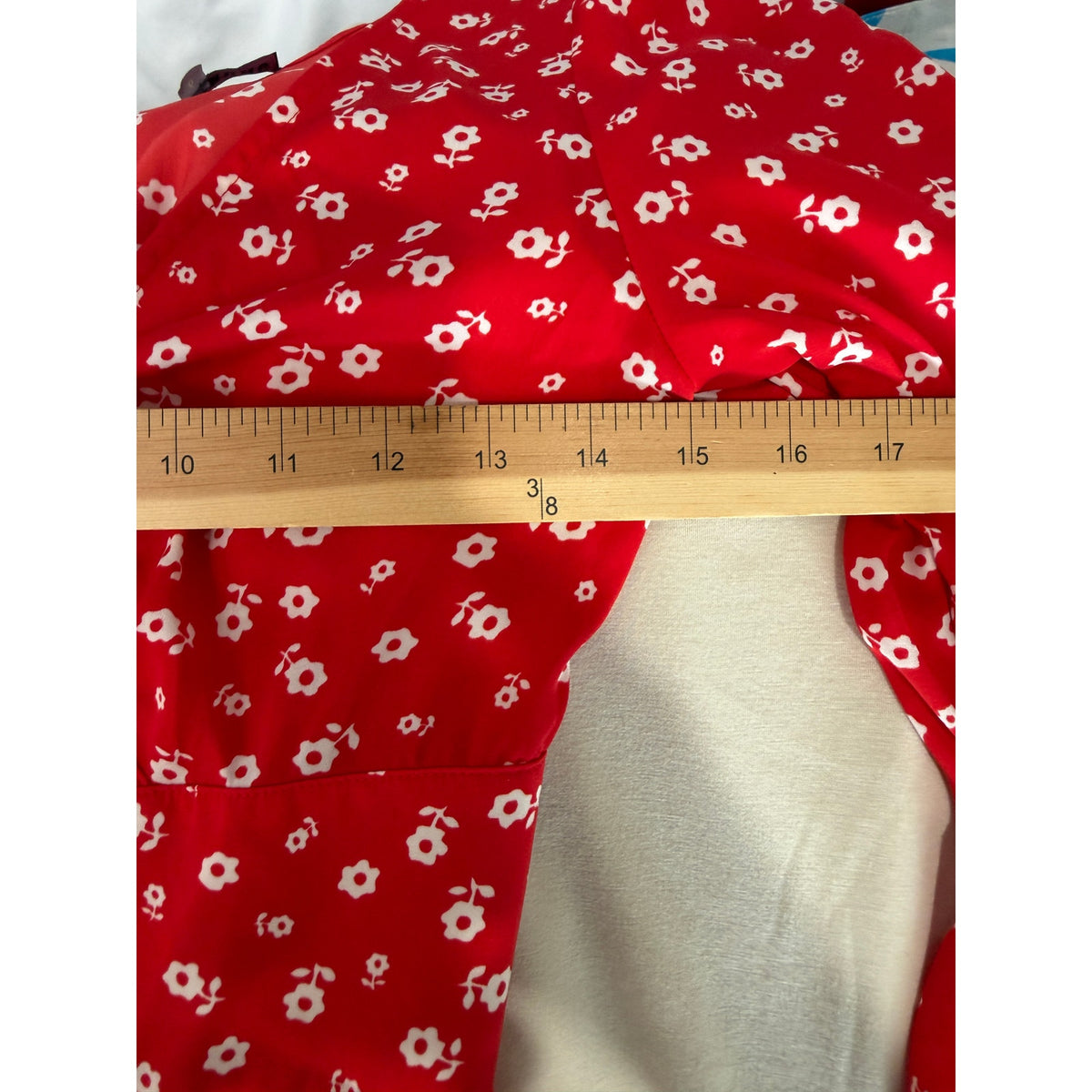 ALEXACHUNG Red Floral Wrap Mini Dress Women US 2