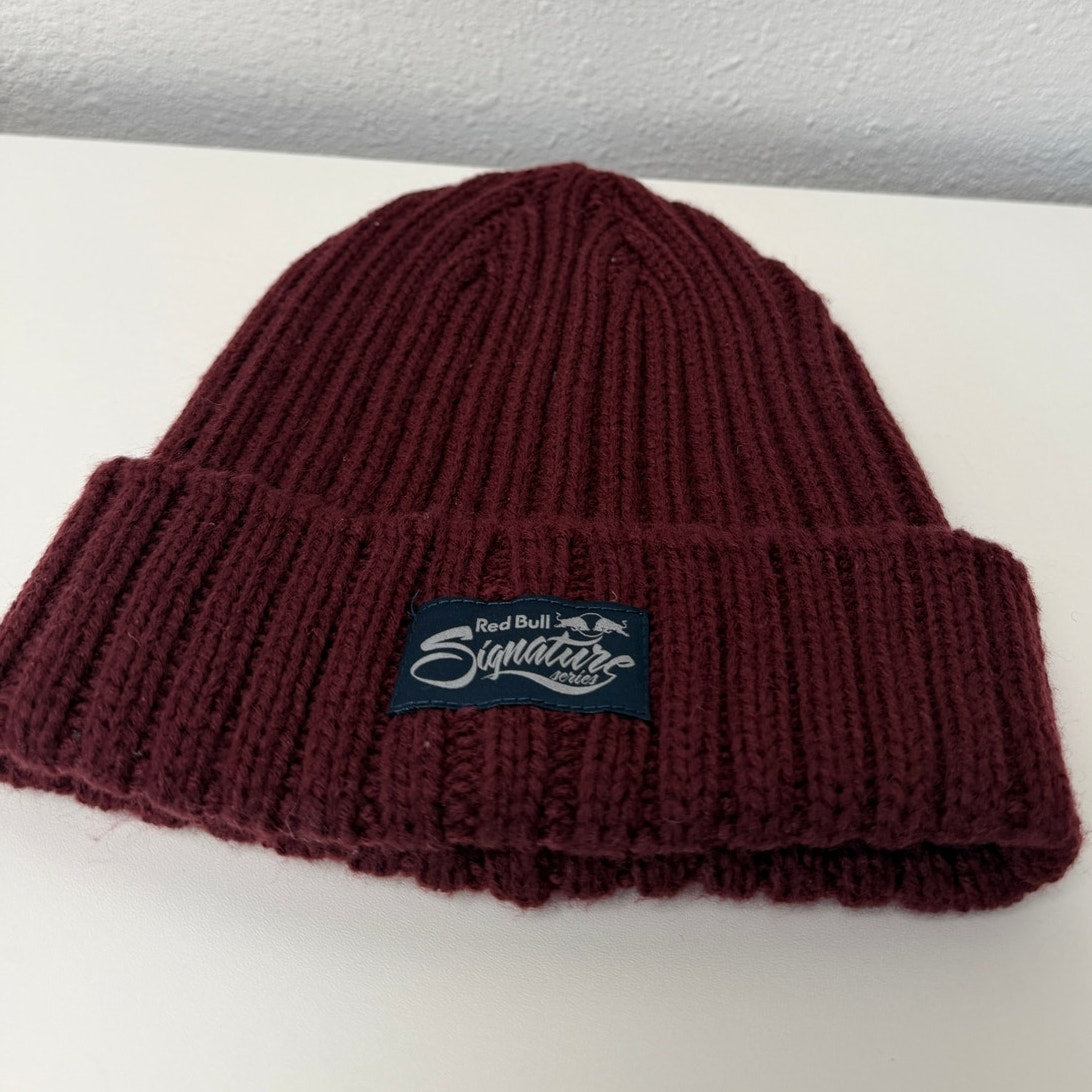 Red Bull Signature Burgundy Knit Beanie Unisex OS