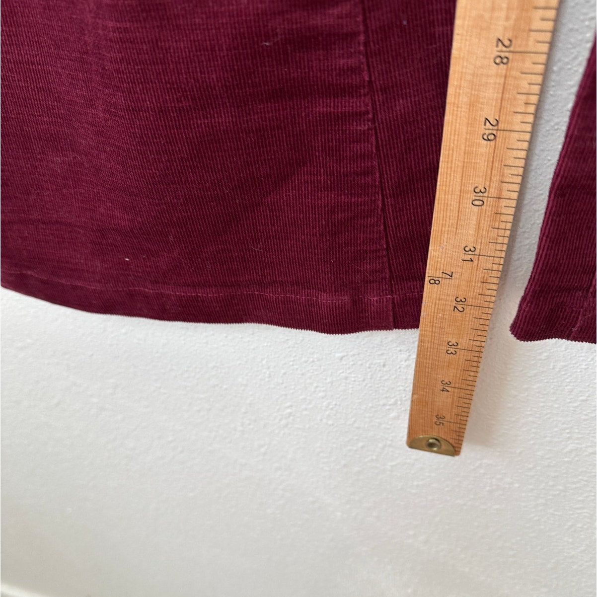 Jack Burgundy Red Corduroy Flare Low Rise Pants S