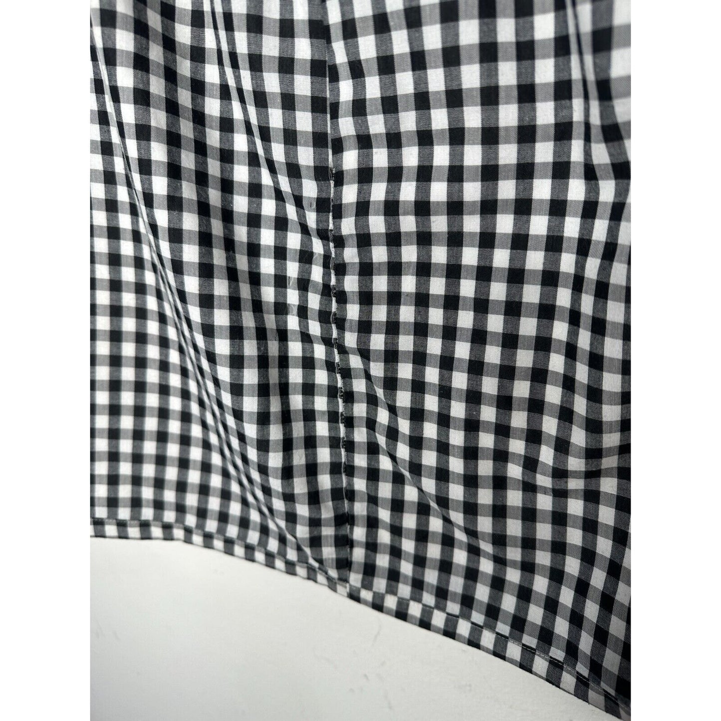 LOVERS + Friends Sassy Lisa Gingham Black White Check Ruffle Mini Skirt Large