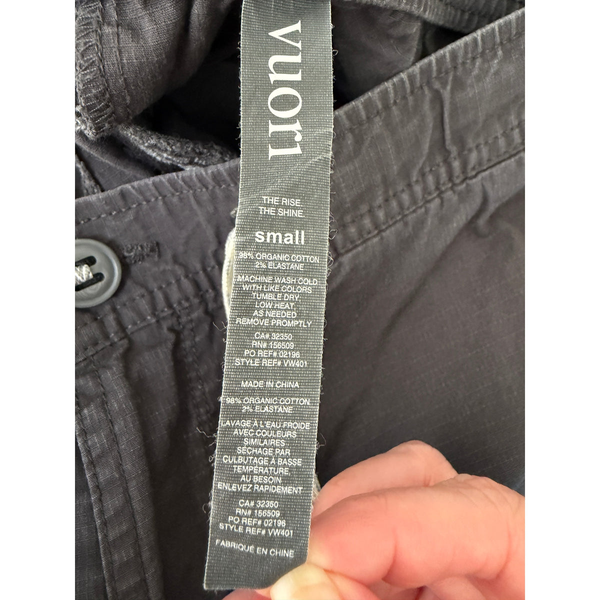 Vuori Ripstop Jogger Pants Charcoal Gray Utility Women's US S