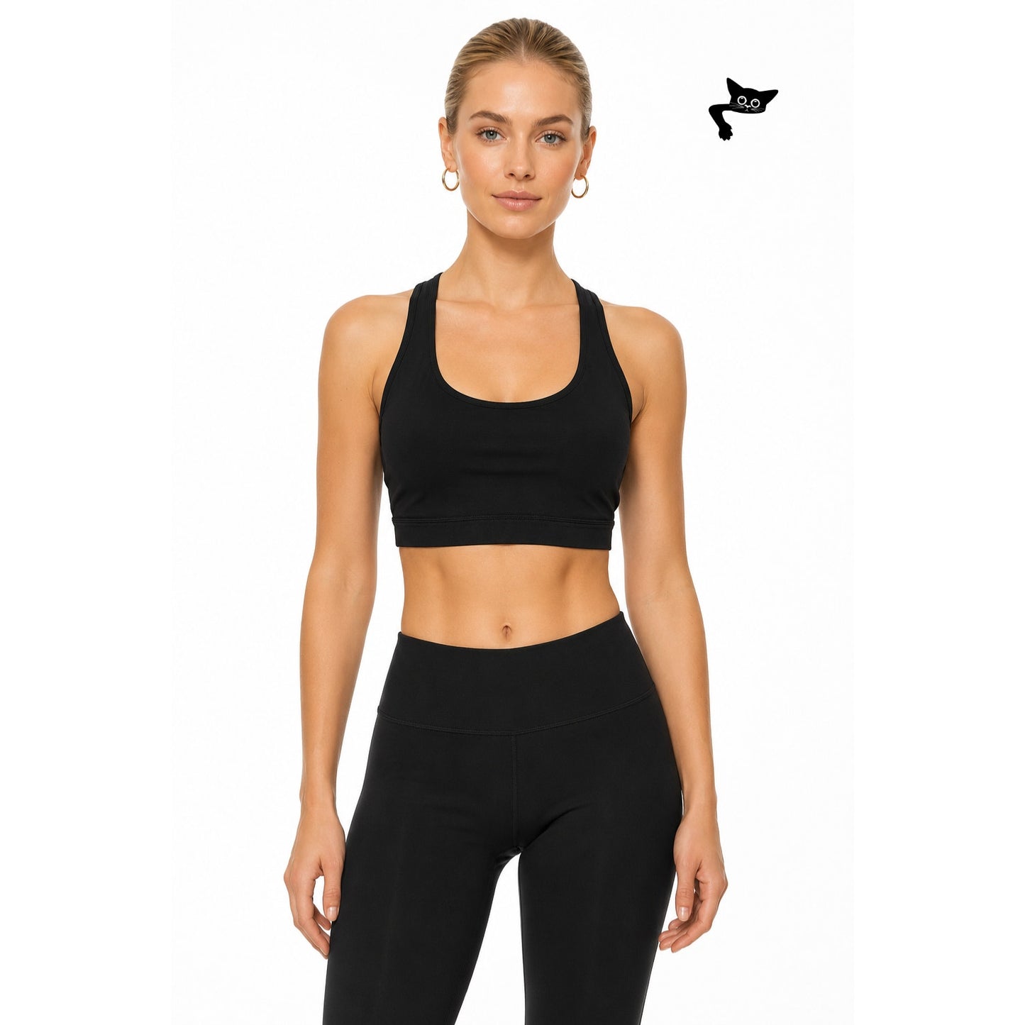 Lululemon Invigorate Black Mesh Racerback Sports Bra Size 10