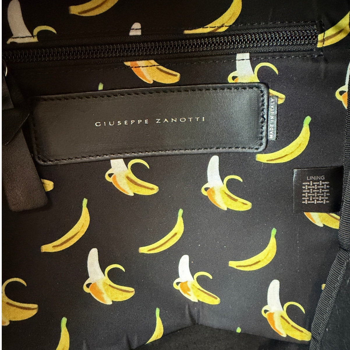 Giuseppe Zanotti Banana Print Nylon Backpack - Authentic Designer Luxury Bag