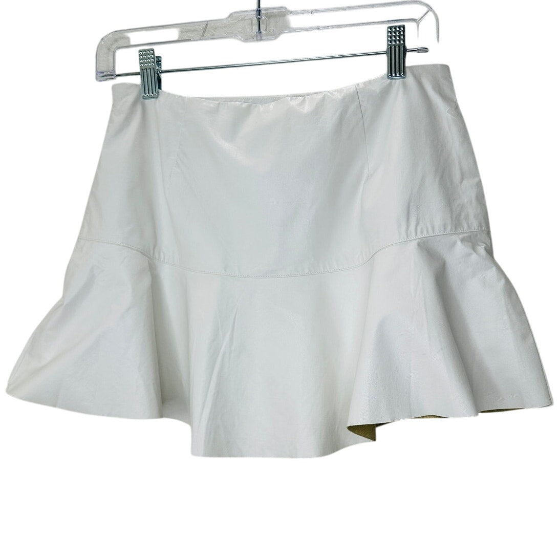 NWT Cotton Candy LA White Flounce Mini Skirt Built-in Shorts M