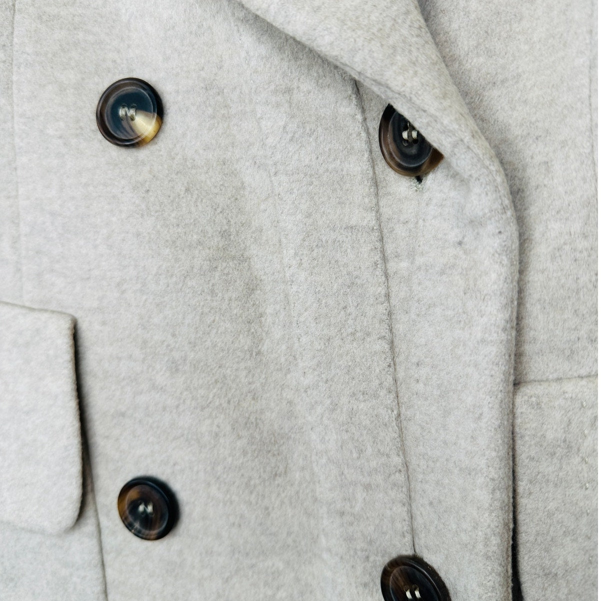 Alexander McQueen Taupe Cashmere Double Button Jacket 42 / 8