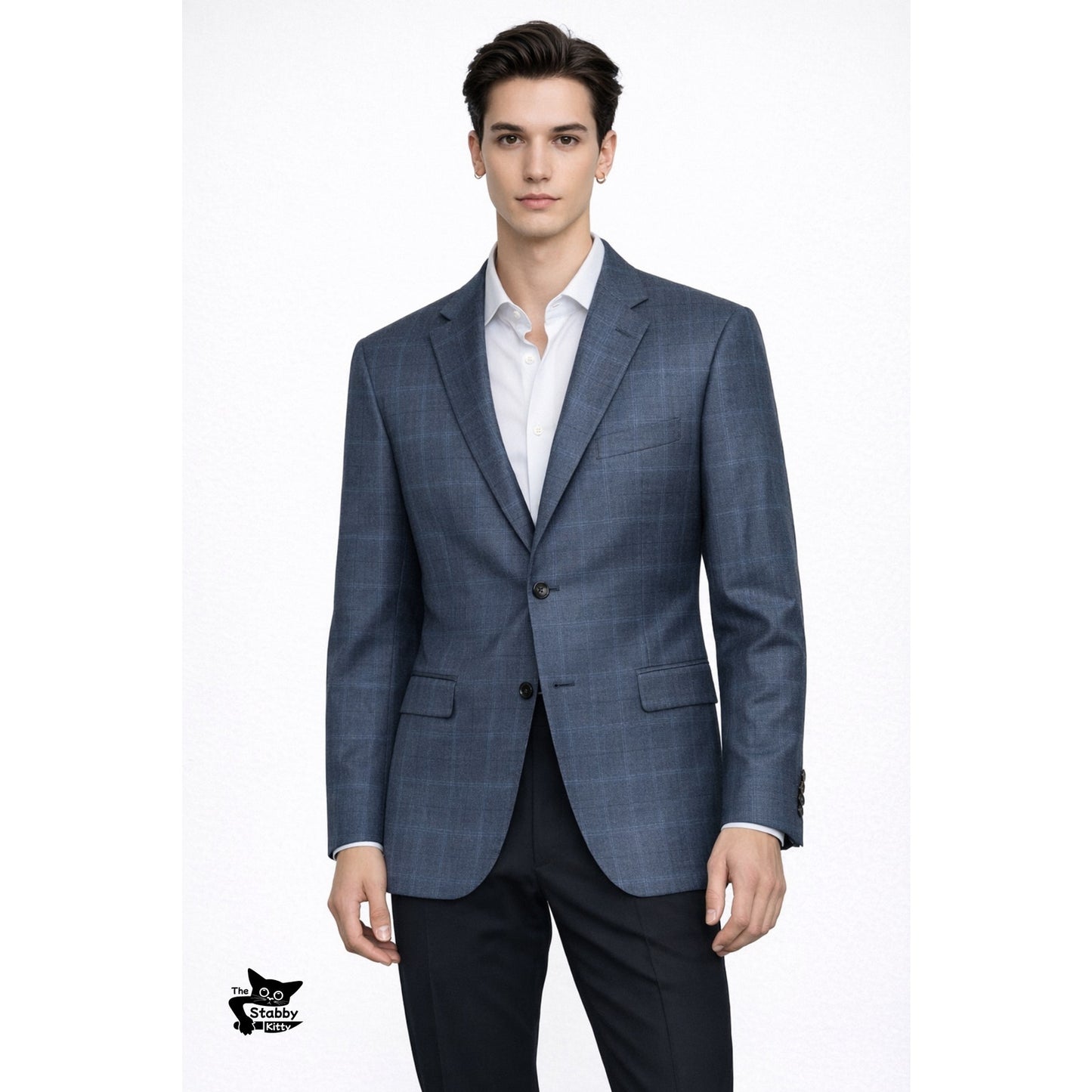 Lauren Ralph Lauren Blue Plaid Wool Silk Blazer Men’s 44R