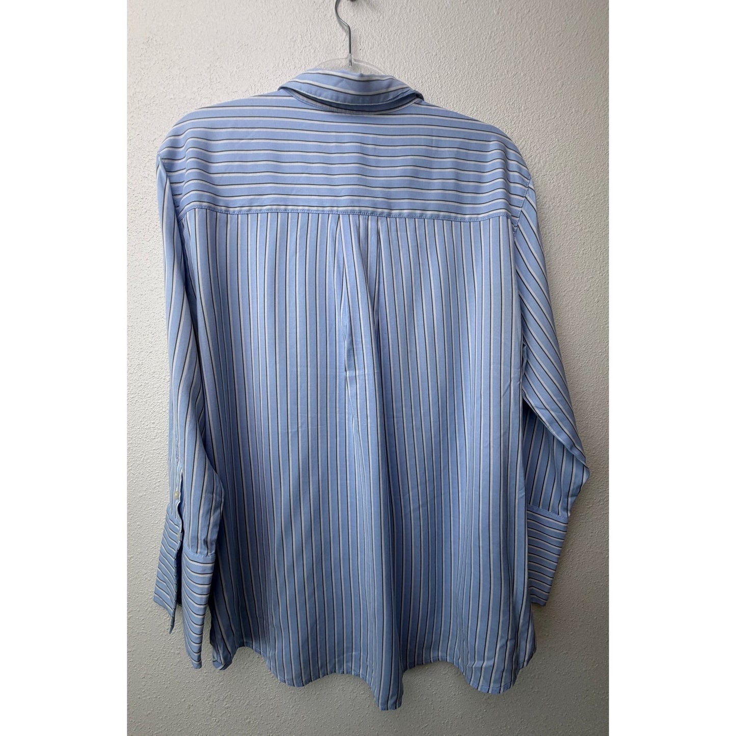 Treasure & Bond Blue Striped Boyfriend Shirt Womens XL