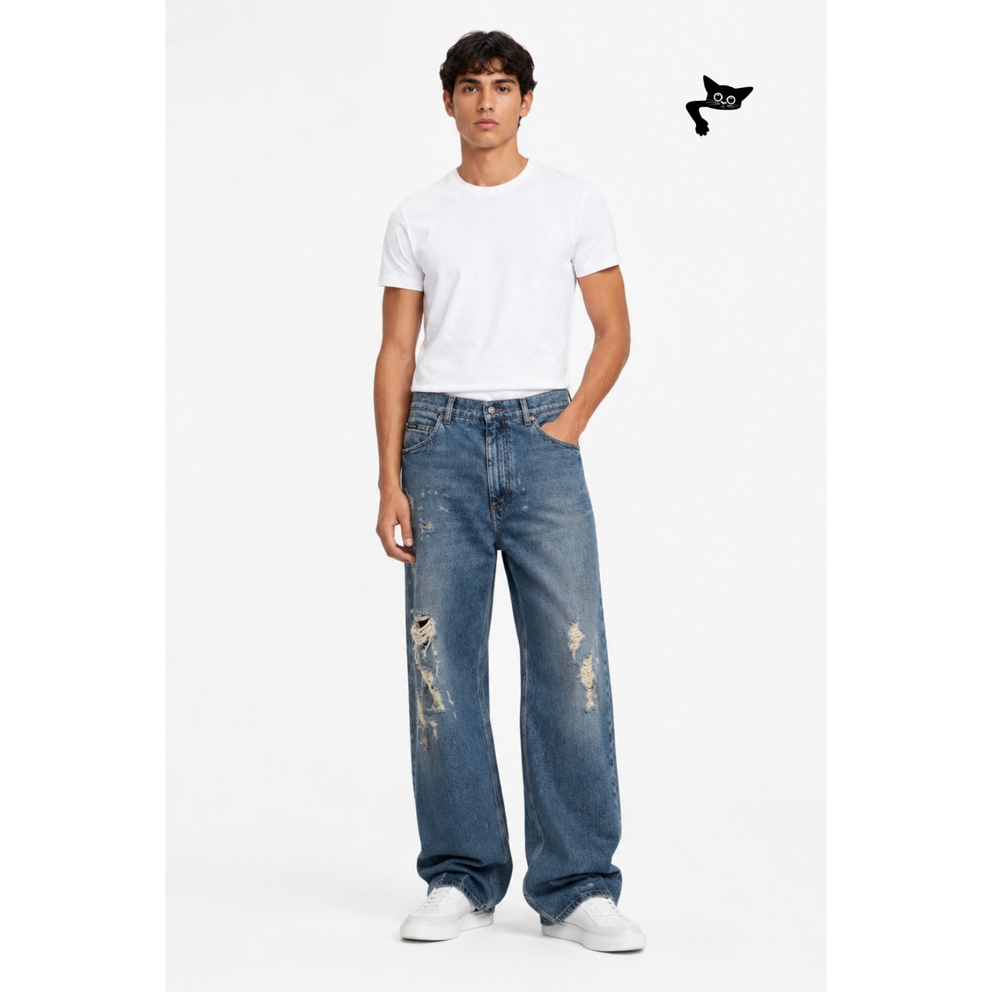 Dolce & Gabbana Men's 36 Blue Distressed Jeans