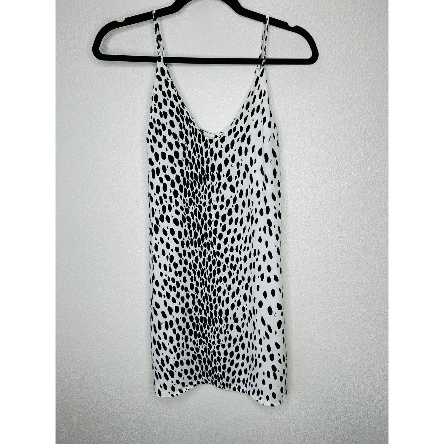 Reformation Black & White Ventura Cheetah Slip Dress XS