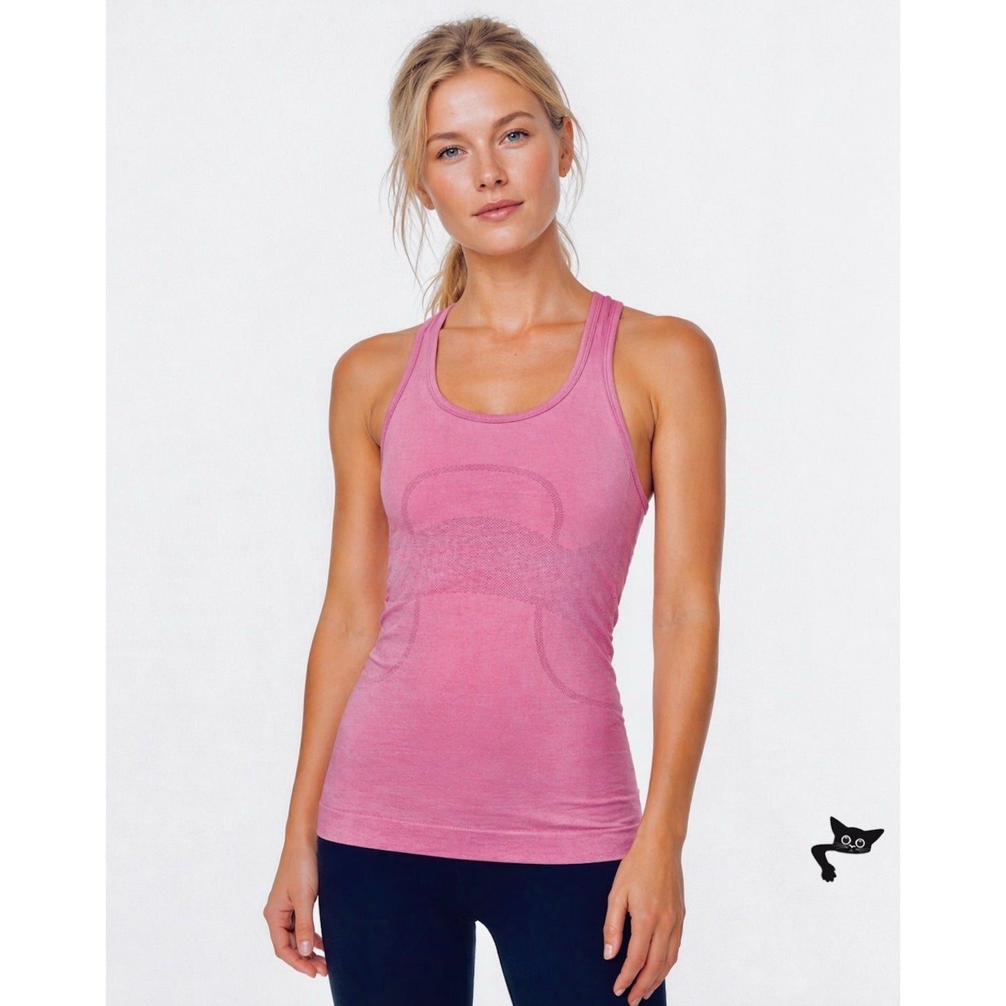 Lululemon Light Pink Round Neck Long Line Racerback Tank Top 6