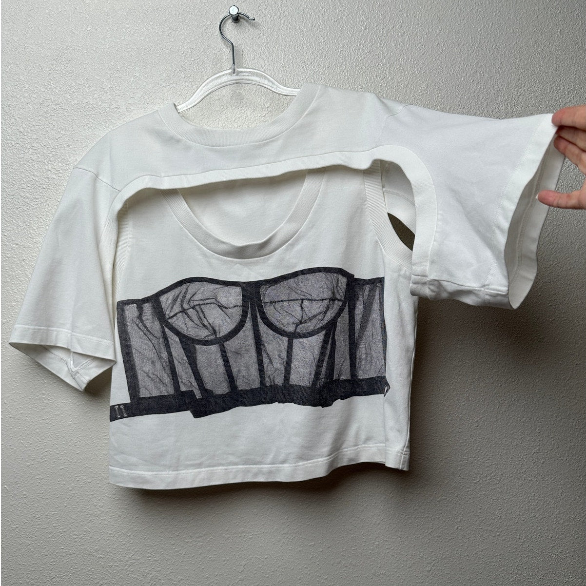 Alexander McQueen T-Shirt White Womens US M Corset